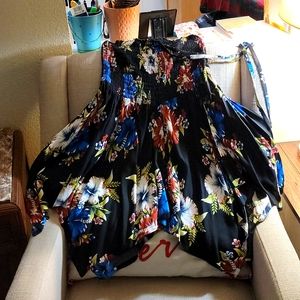 Hawaiian summer dress with neck strap